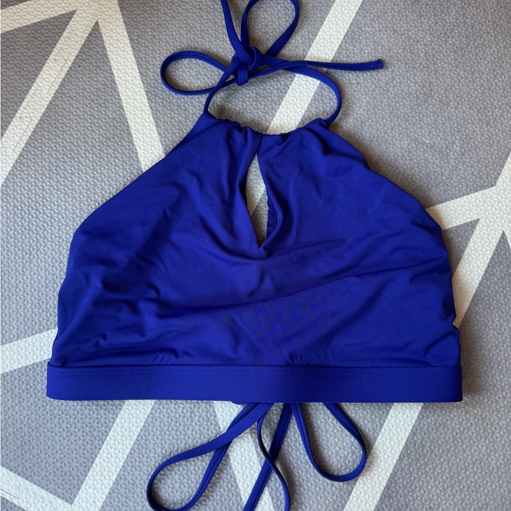 Athleta Royal Blue Halter Bikini Top